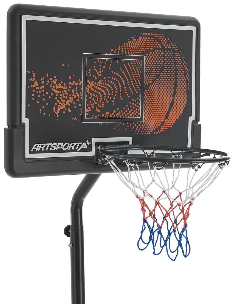 Juskys Kosárlabdapalánk kerekekkel - 255-305 cm