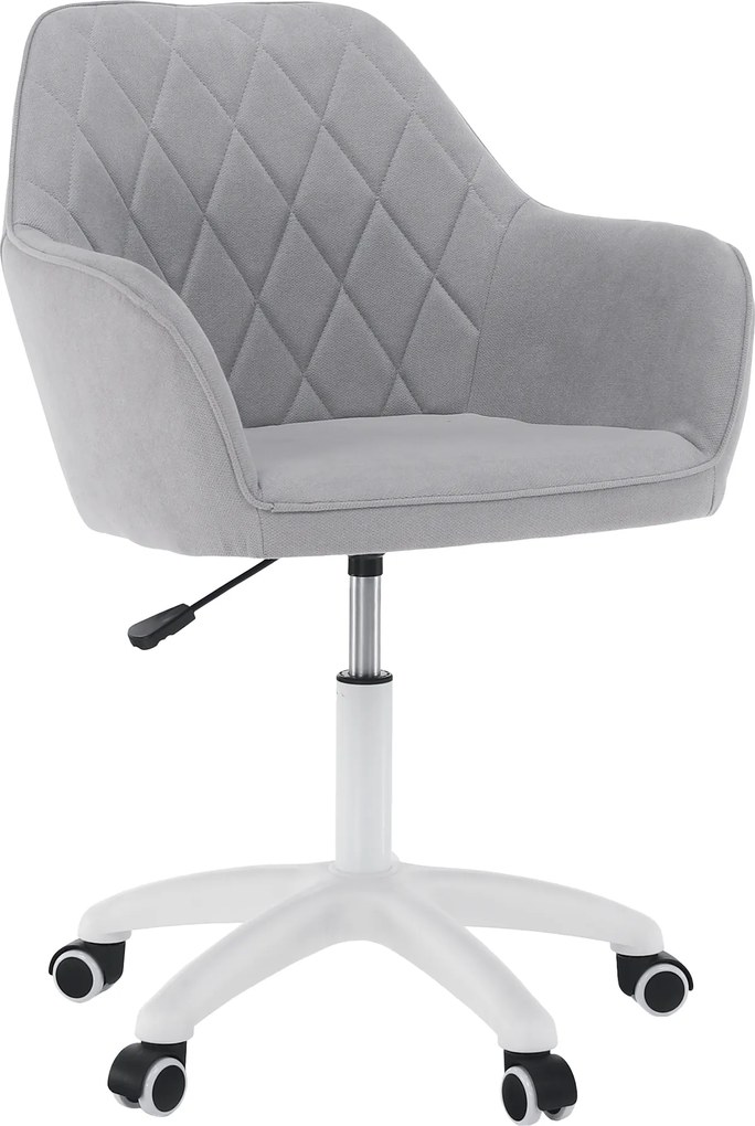 Irodai szék, szürke szövet/fehér, SANTY