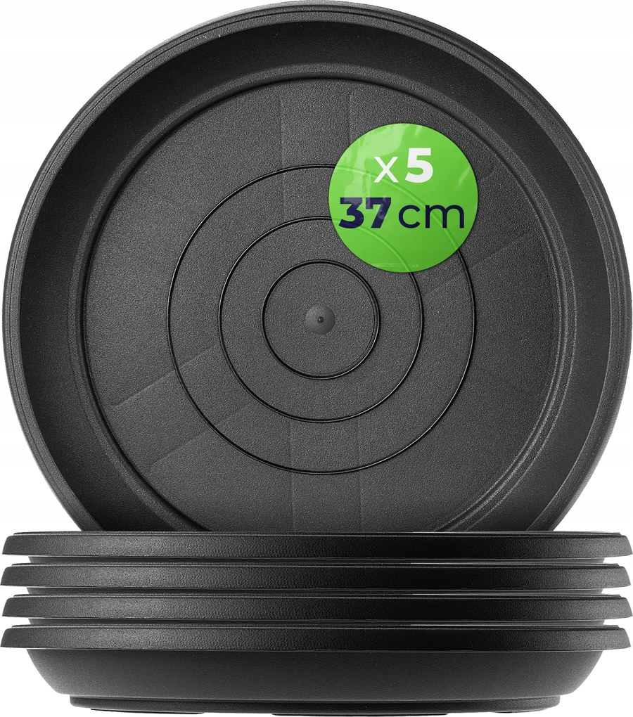 5x Virágtartó Állvány 37 cm Antracit Állvány Kerek Szett