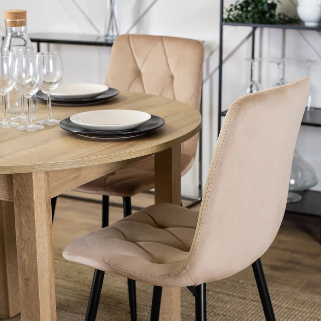 Bézs bársony szék ROBIN