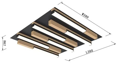 Wofi 9031-606 - PALERMO LED 26W 230V dimmelhető fa mennyezeti lámpa