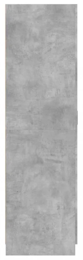 betonszürke szerelt fa ruhásszekrény 80 x 52 x 180 cm
