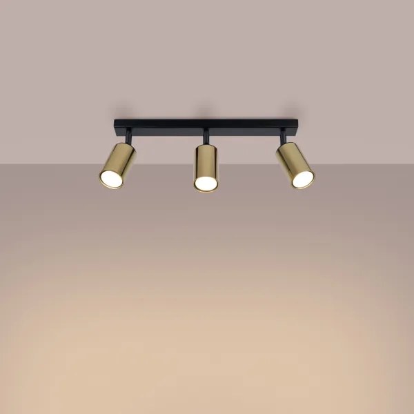 Sollux SL.1384 - Spotlámpa WINX 3xGU10/10W/230V fekete/arany