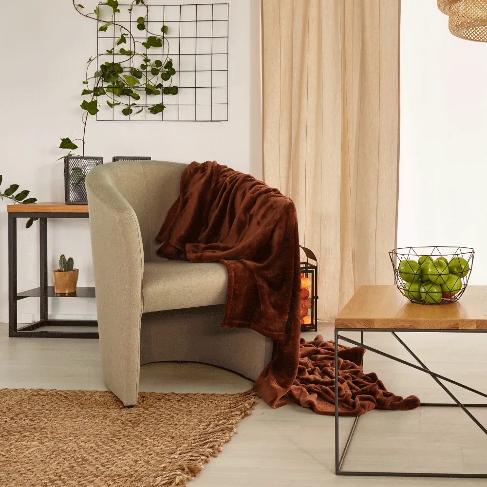 Klub fotel, bézs anyag, CUBA