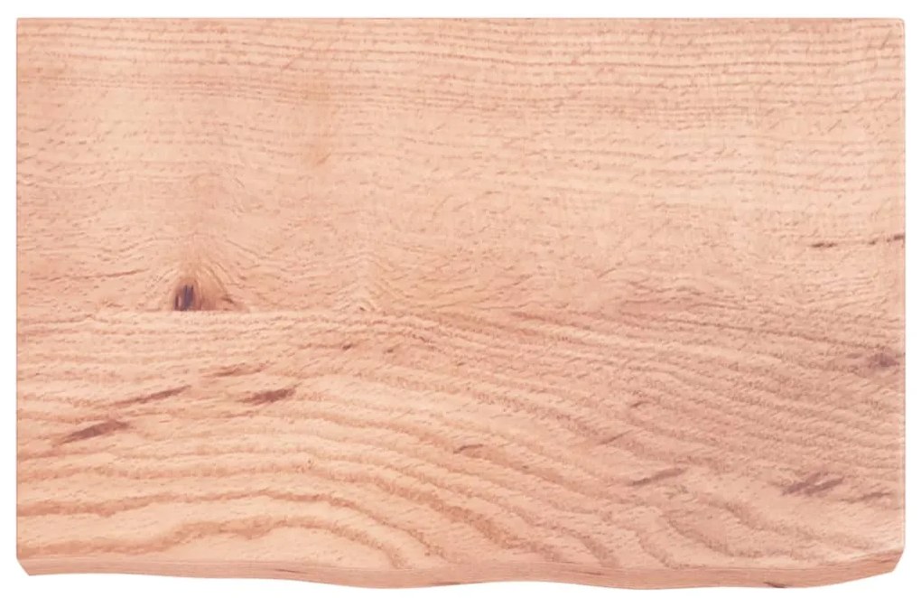 világosbarna kezelt tömör tölgyfa fali polc 60x40x(2-6) cm