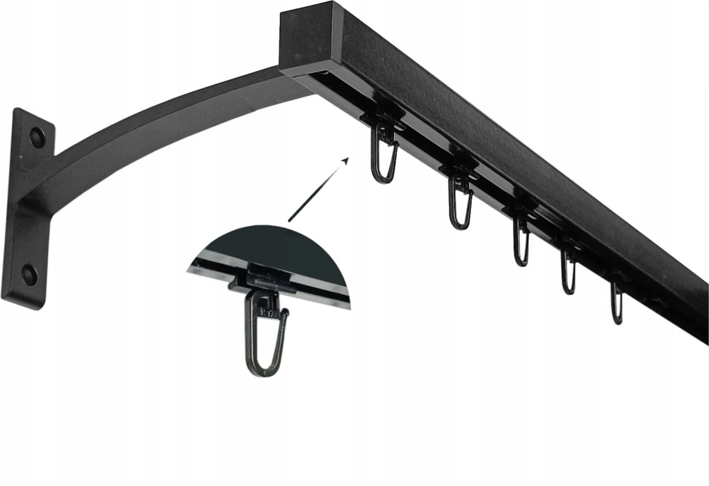 Apartman Sínkarnis Alu kvadro fekete kpl biztosítótű 20 mm 200 cm