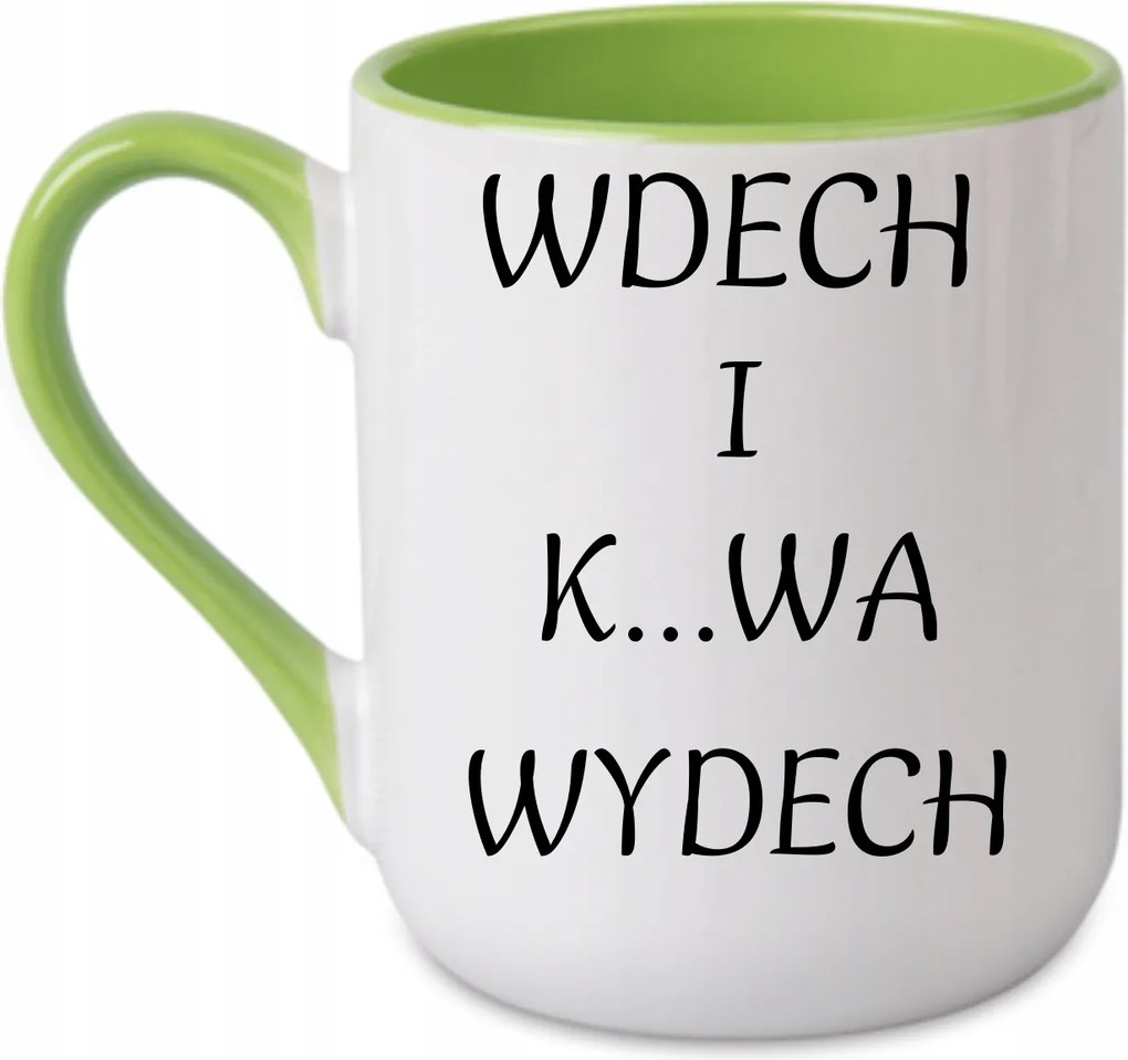 Bögre „Belégzés és kilégzés” kétoldalas Zöld 330 coffee