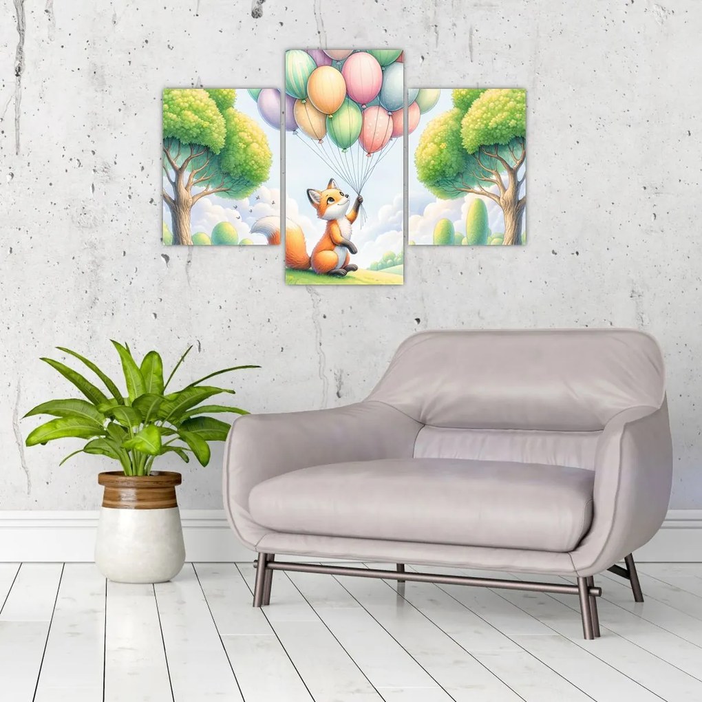 Kép – Boldog róka (90x60 cm)