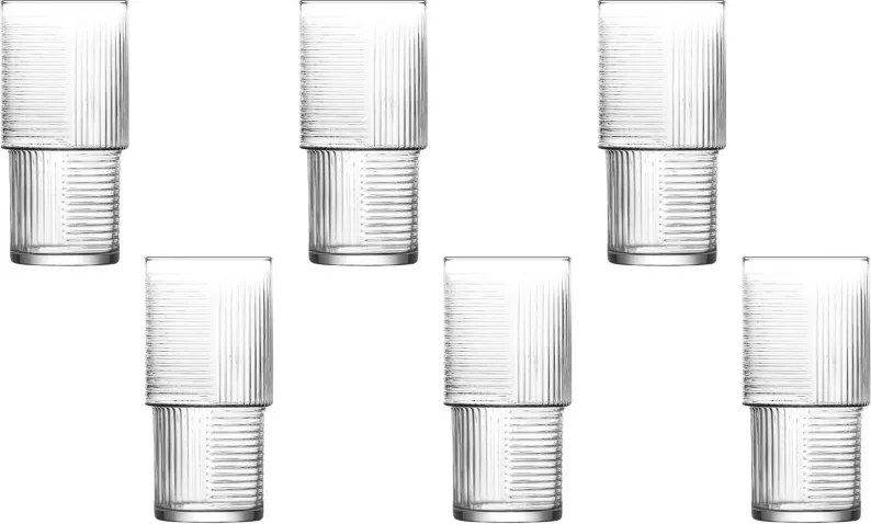 6 részes üveg kehely szett 400 ml