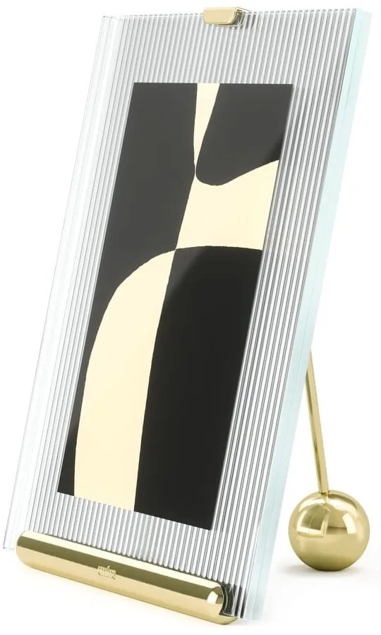 Aranyszínű üveg álló képkeret 16x20 cm Flute – Umbra
