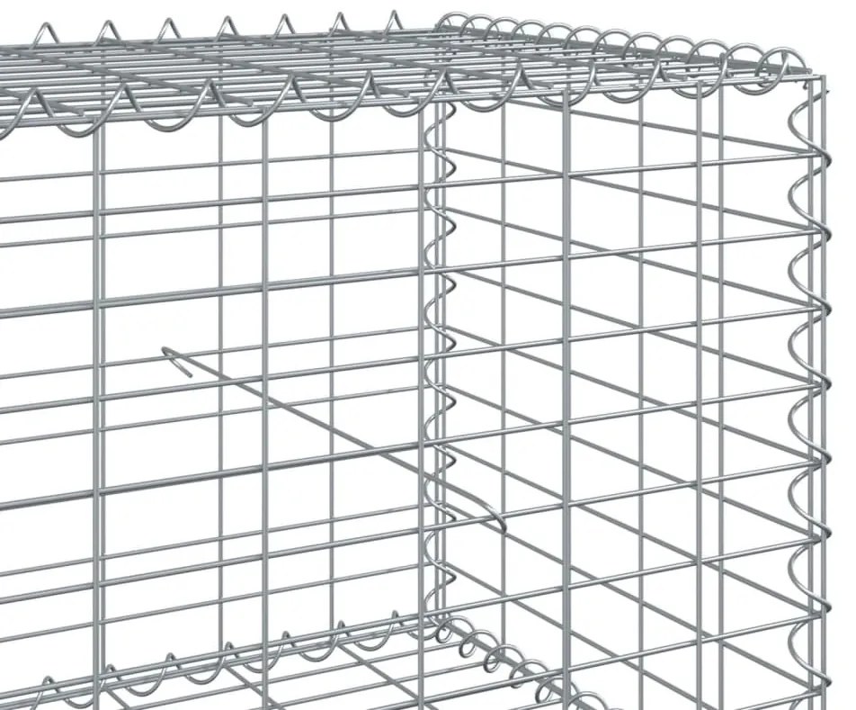 horganyzott vas gabion kosár fedéllel 1100 x 100 x 50 cm