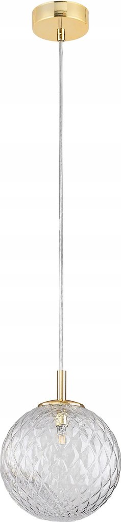 Hálószobai függesztett mennyezeti lámpa arany üveggömbbel nappaliba Cadix 21