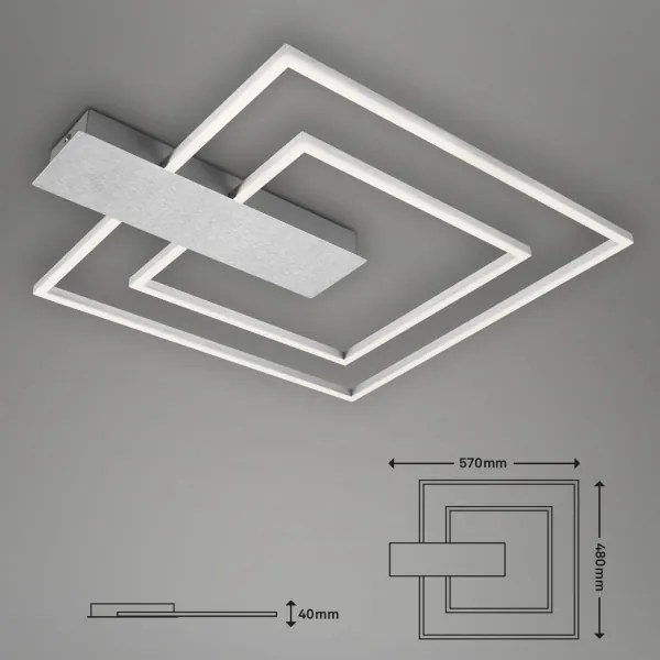 Briloner 3545-018 - LED Dimmelhető mennyezeti lámpa NICO LED/25W/230V króm