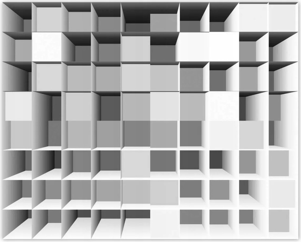 Poszterek 50x40 Optikai illúzió 3D kockák