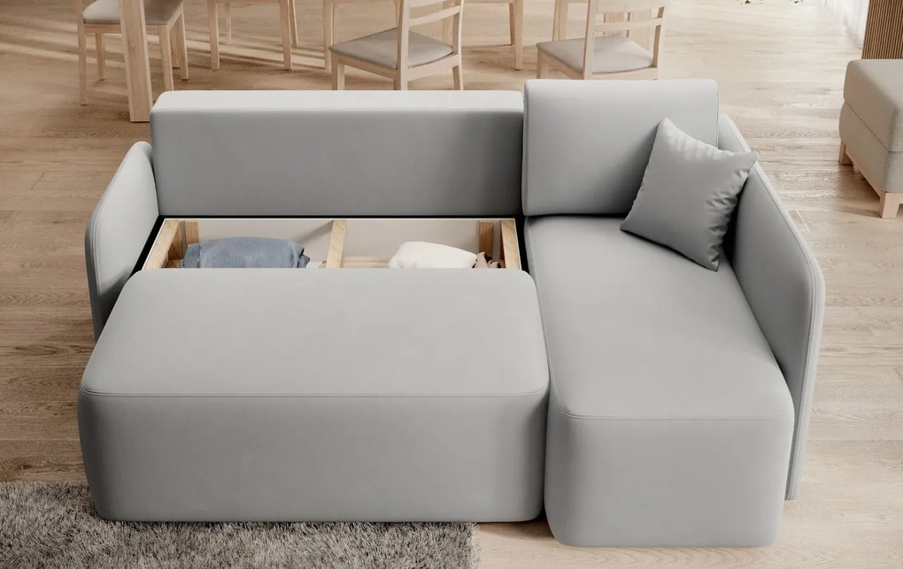 HADSON világosszürke sarok ülőgarnitúra Változat: Jobb sarok