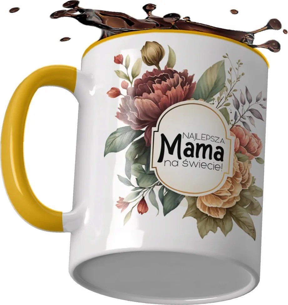 Sárga Bögre Anyák napi ajándék Anyák napjára A világ legjobb anyukája