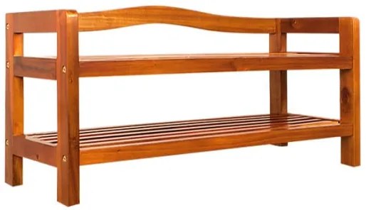 Casaria® Akácfa cipőtartó állvány - 2 szintes