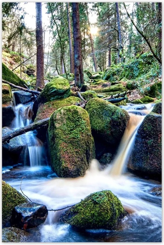 Poszterek 80x120 Hegyi patak Tájkép