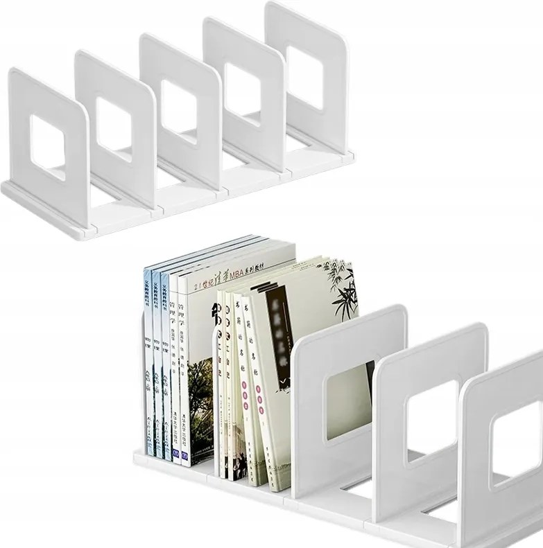 Könyvtámasz Állvány Füzettartó Állvány Könyvrendező Fehér