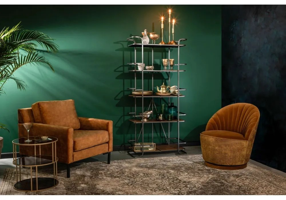 Madison barna bársony fotel - Dutchbone