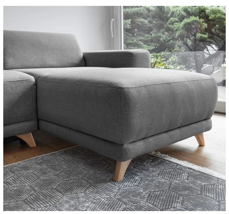 Szürke kinyitható-tárolóhelyes sarokkanapé Classy Sophie – Miuform