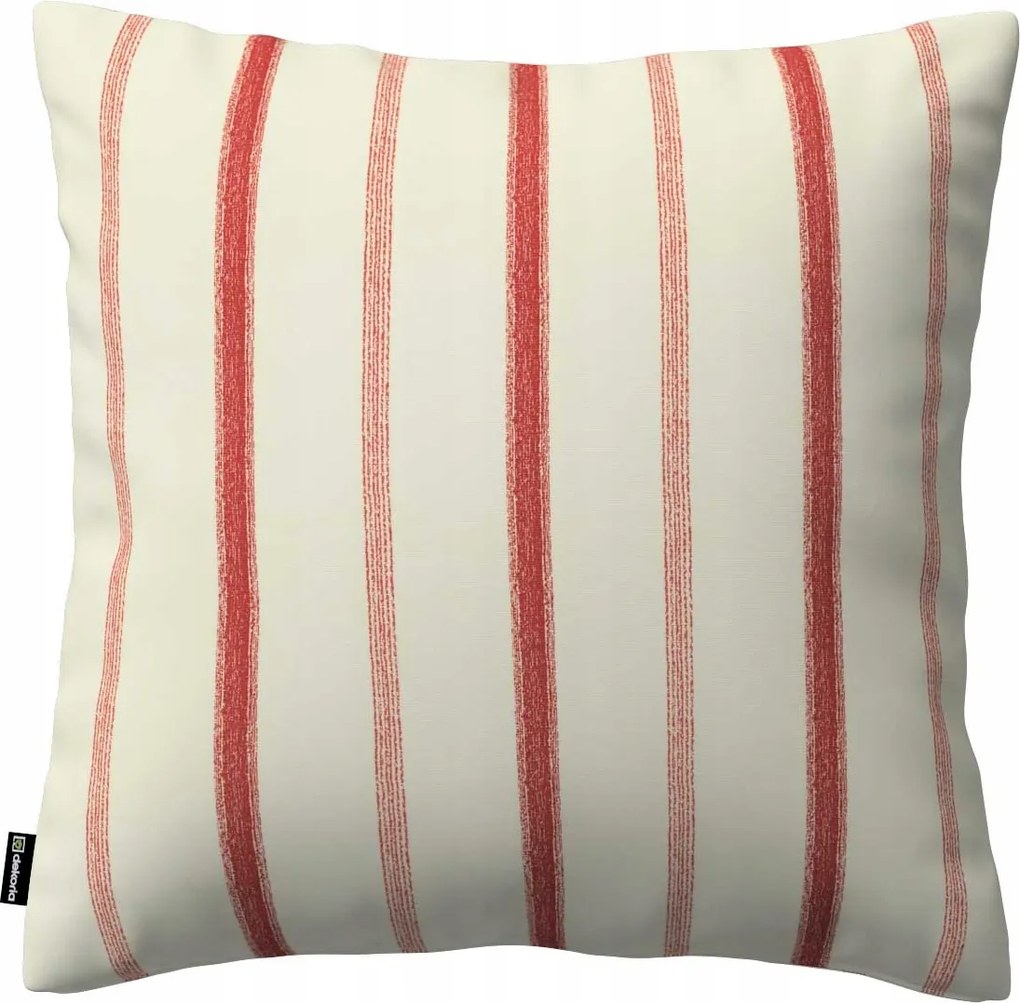 Dekoria Párnahuzat Kinga ekrü háttér, piros csíkok