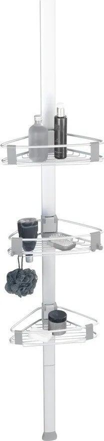 Matt ezüstszínű teleszkópos alumínium fürdőszobai polc Purio – Wenko