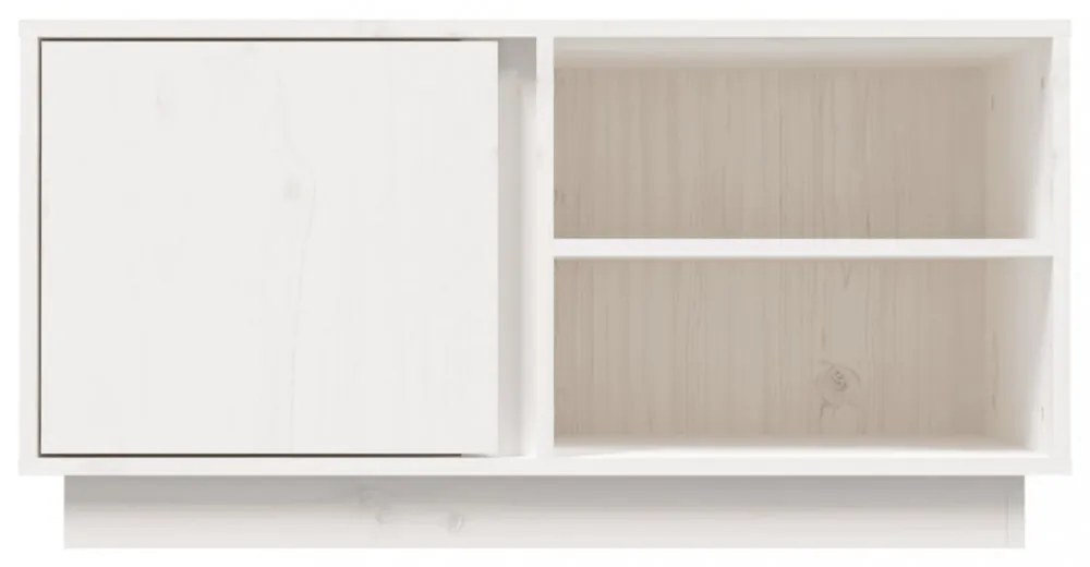 fehér tömör fenyőfa TV-szekrény 80 x 35 x 40,5 cm