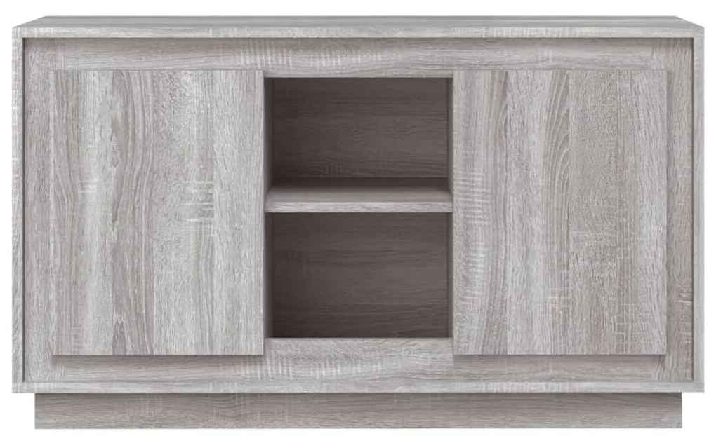 szürke sonoma színű szerelt fa tálalószekrény 102x35x60 cm