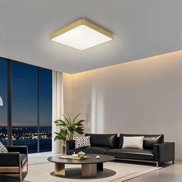 Brilagi-LED dimmelhető mennyezeti lámpa POOL LED/36W/230V 3000-6000K 40x40 cm arany+távirányító