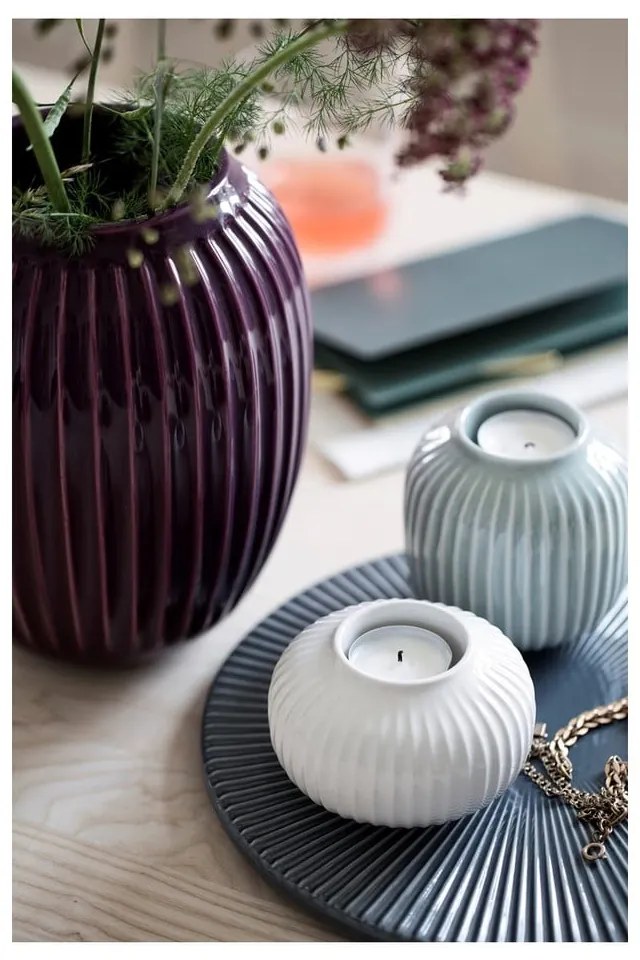Hammershoi fehér porcelán gyertyatartó, ⌀ 8 cm - Kähler Design