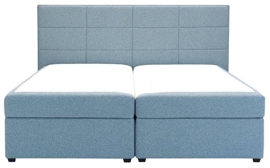 Franciaágy Boxspring 180 cm Revenant (kék) (ágyráccsal és matraccal) (tárolóhellyel). 1098562