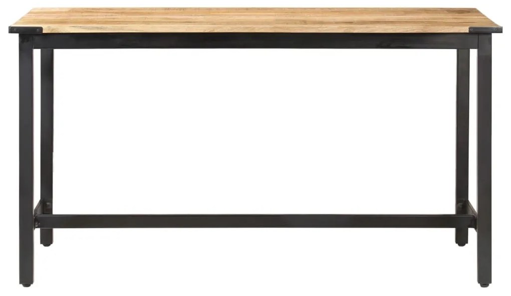 Tömör nyers mangófa étkezőasztal 140 x 70 x 76 cm