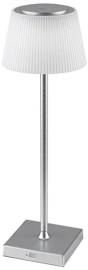 Rabalux 76013- LED Dimmelhető újratölthető asztali lámpa TAENA 4W/3,7V IP44 ezüst