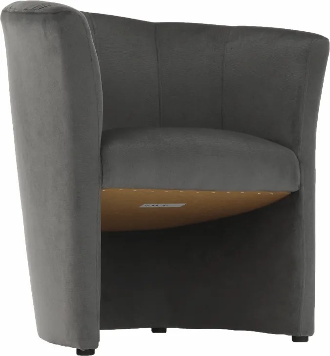 Klub fotel, szürke anyag, CUBA