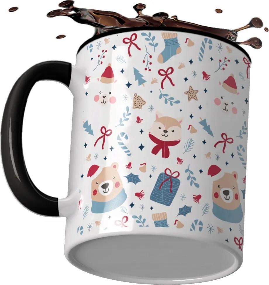 Karácsonyi Bögre Állatkák Mackók Karácsony Ajándék Mikulás A Karácsonyfa Alá