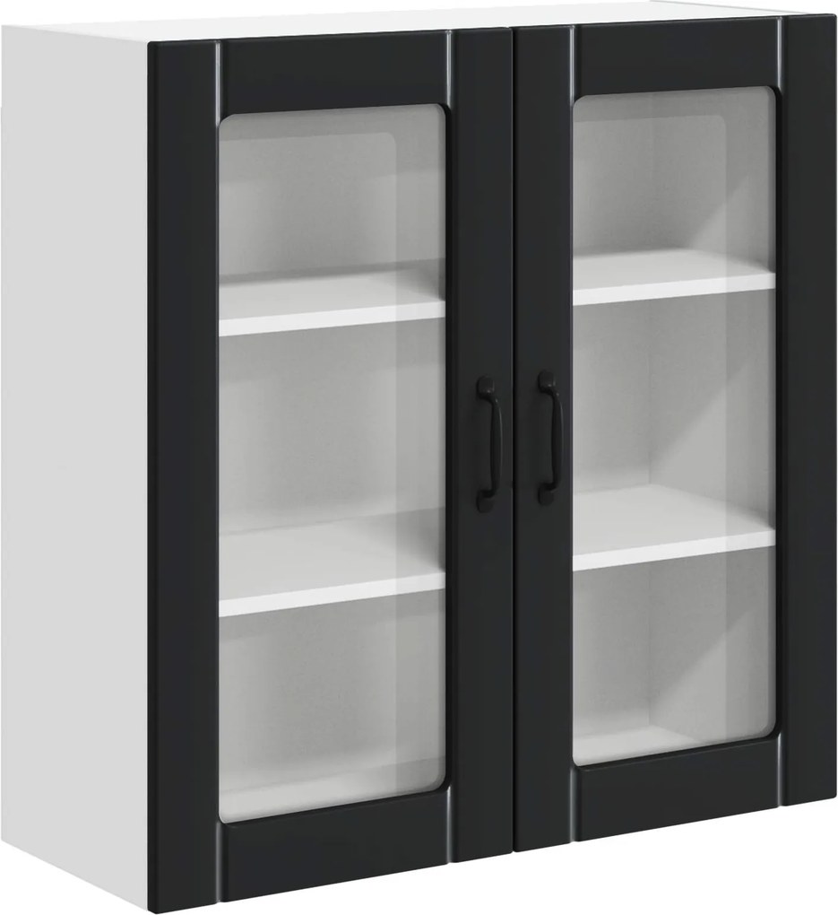 vidaXL Konyhaszekrény Fekete 80 x 31 x 80 cm Faanyag