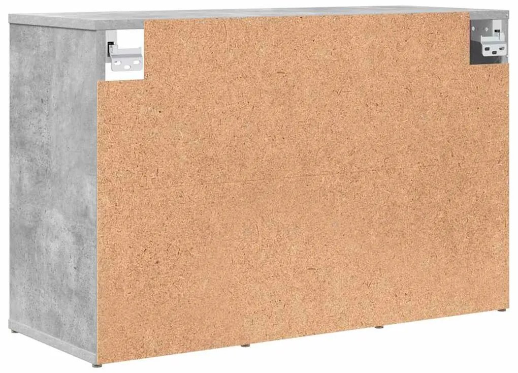 Cipősszekrény polcokkal Beton szürke 77.5 x 30 x 51 cm Faanyag