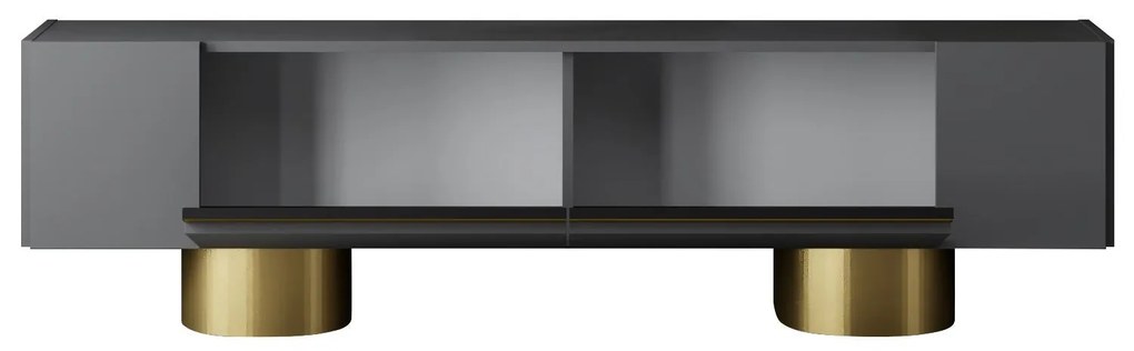 TV szekrény Bohem - Anthracite, Gold