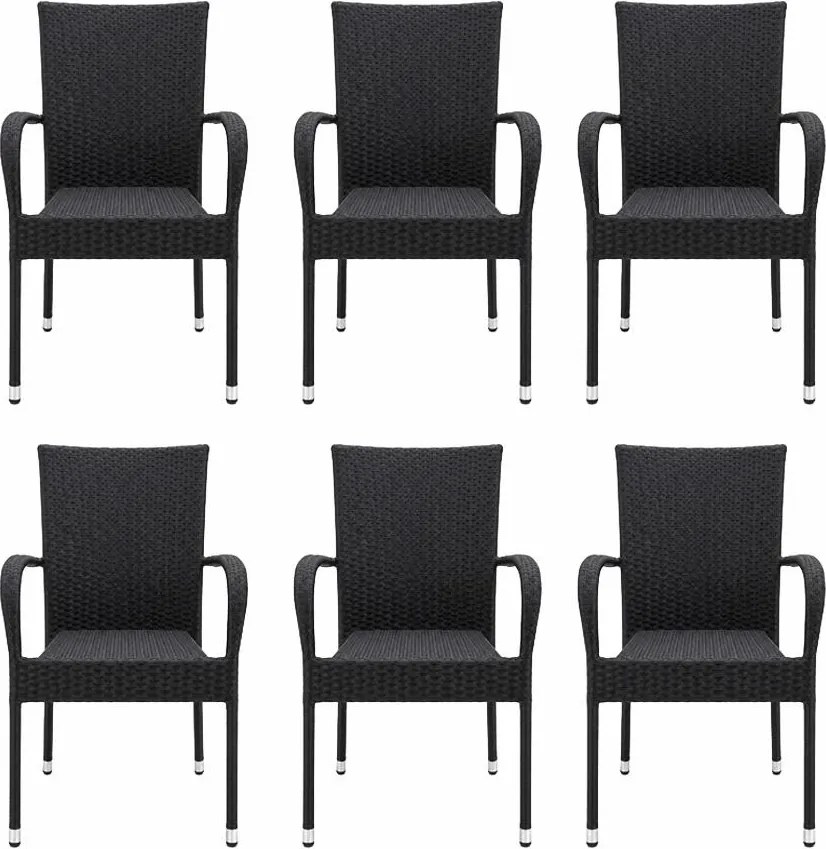 PARIS Kerti rattan szék szett - 6 db
