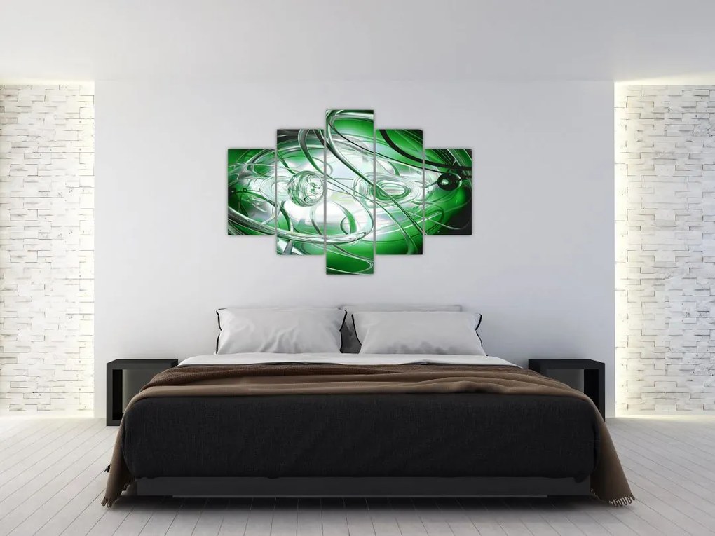 Zöld absztrakt kép (150x105 cm)