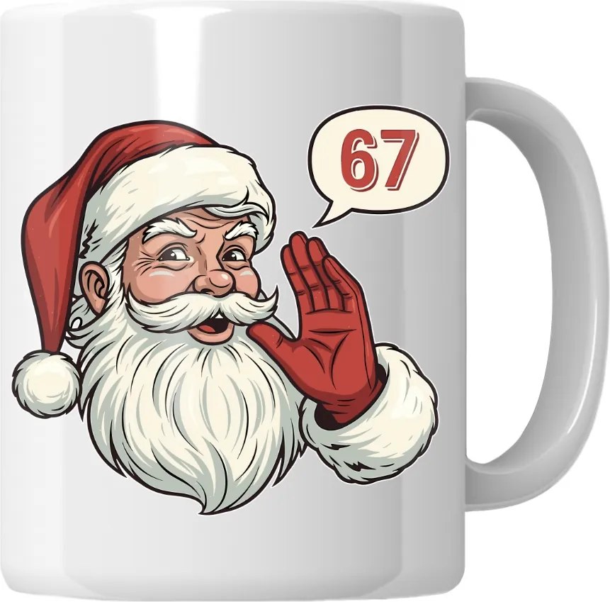 Mikulás bögre 67 Karácsonyi ajándék 67 Six Seven Karácsonyi gyerek