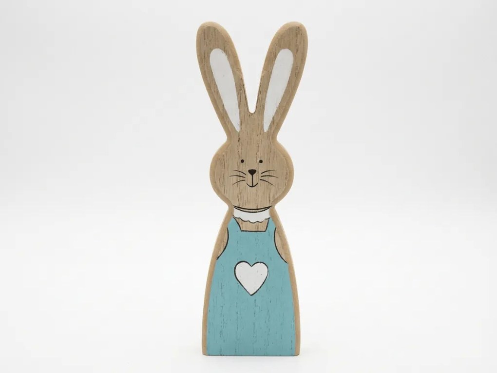 Fa nyúl LAPINA XL színes ruhával, 18 cm Termék színe: Rózsaszín