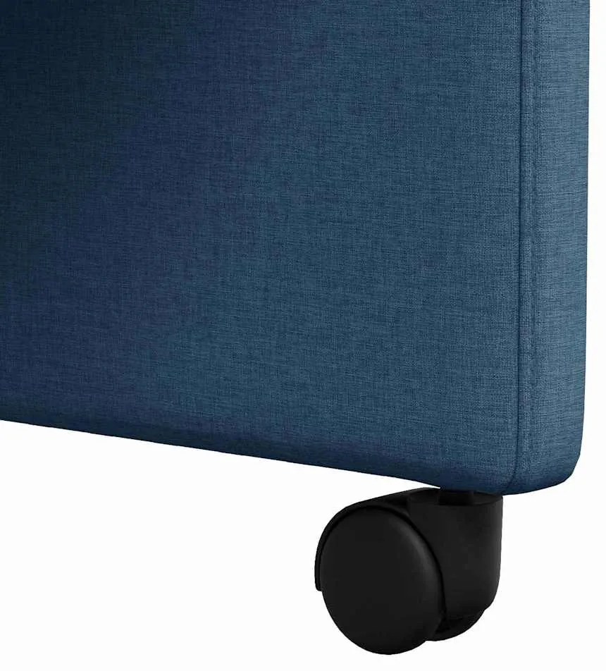 Kerekes Étkező Székek 2 pcs Kék 57 x 67 x 95 cm szövet