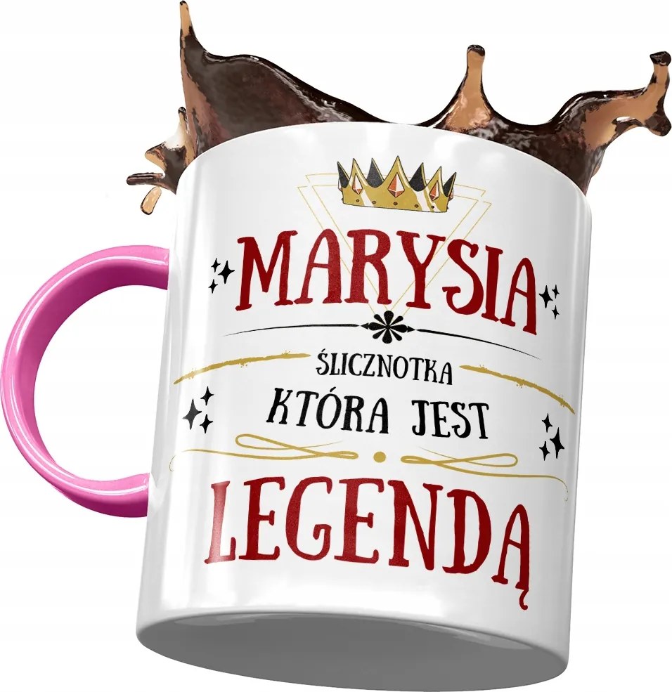 Rózsaszín Bögre Maji Mari Máriának Ajándék Nyomtatott Fotóval