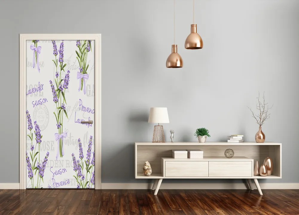Ajtó tapéta Levendula 85x205 cm