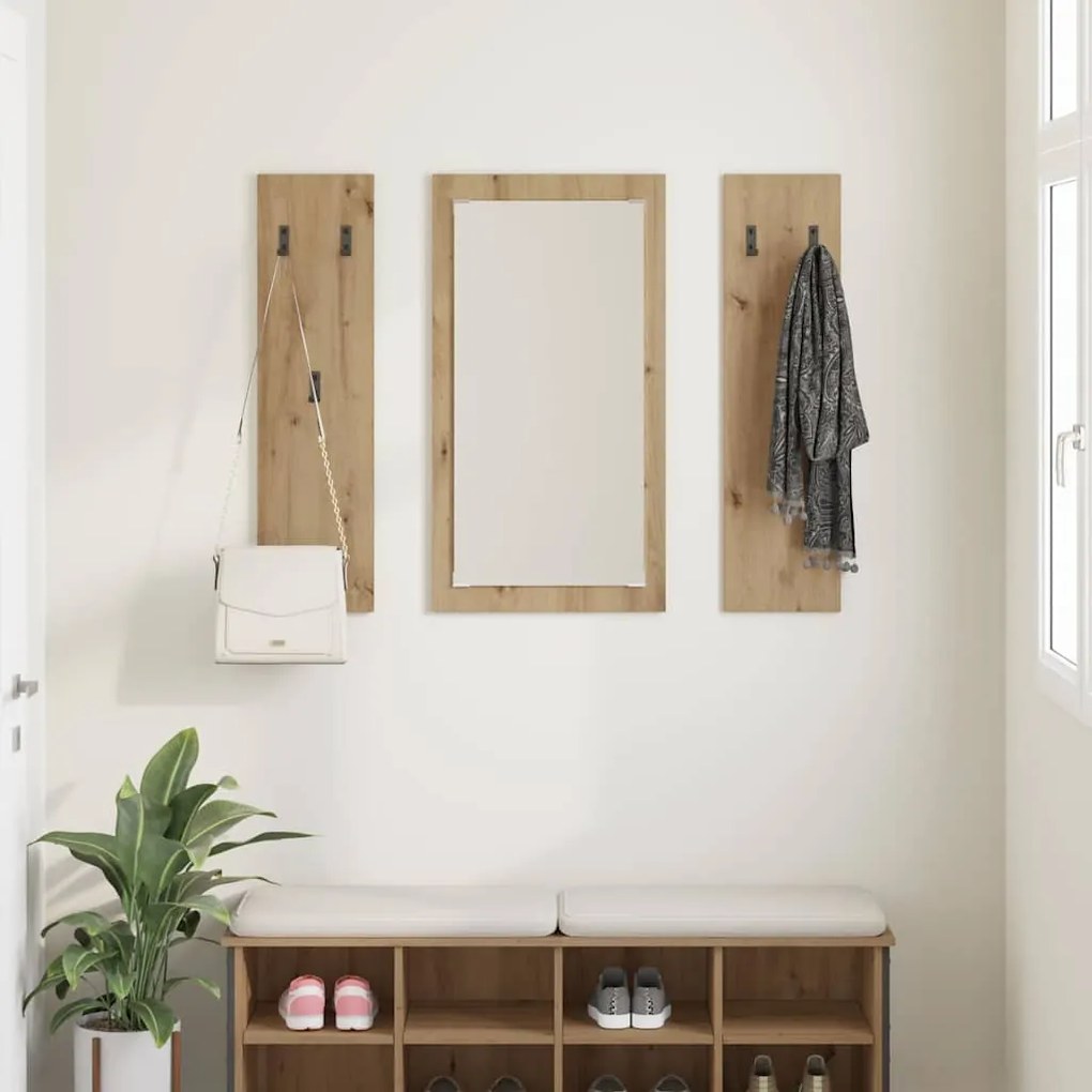 Fali Kabáthorog kézműves tölgy 96 x 1.5 x 90 cm Faanyag
