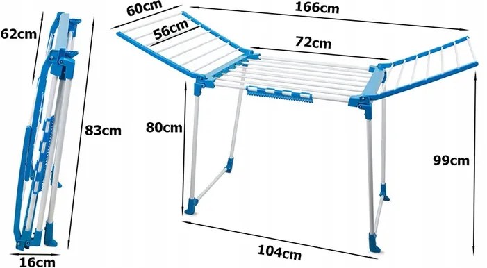 ISO Szárítógép 166x62x97cm, 01398