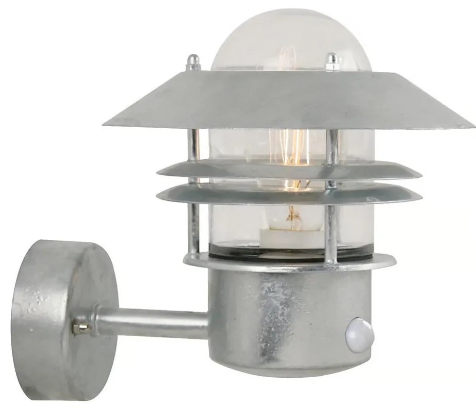 Nordlux - Kültéri fali lámpa érzékelővel BLOKHUS 1xE27/60W/230V IP54