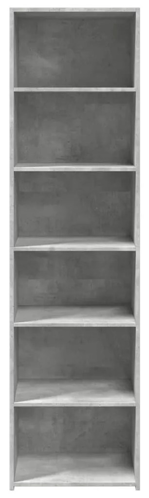 betonszürke színű szerelt fa magasszekrény 50 x 41 x 185